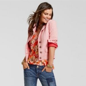 CAbi Pink Blazer with Button Detail Size Medium
